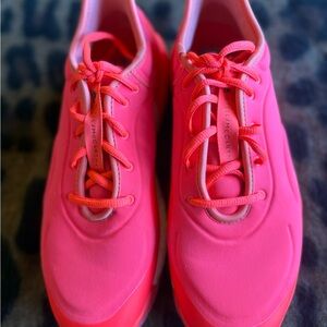 Stella McCartney Neon Pink &Orange Lace-Up Sneakers Size 11